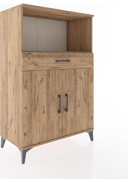 Hyperion Dolap 2 Raflı Tek Çekmeceli 2 Kapaklı 88X44X134 Çam-Çam fiyatları