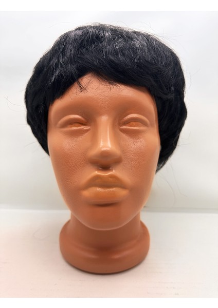 Siyah Renk Kısa Kesim İçi Astarlı Erkek Peruğu fiyatları