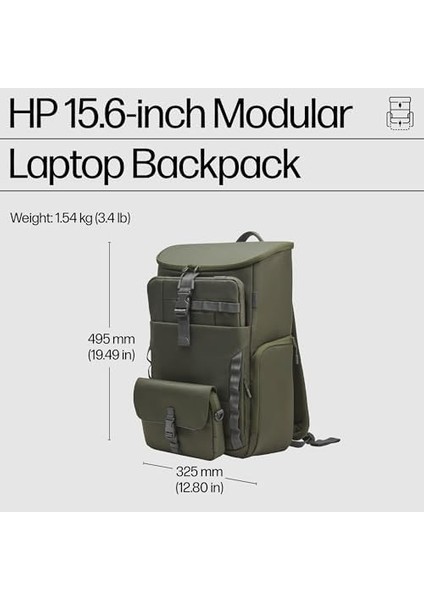 Hp 15.6 Inç Modüler Bilgisayar Sırt Çantası Haki 9J4C1AA modelleri
