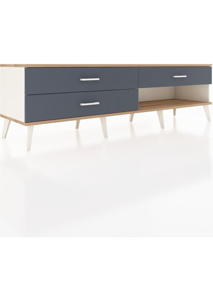 Hyperion Tv Ünitesi 3 Çekmeceli 176X44X51 Aytaşı-Çam/antrasit fiyatları