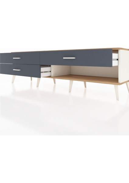 Hyperion Tv Ünitesi 3 Çekmeceli 176X44X51 Aytaşı-Çam/antrasit fırsatları