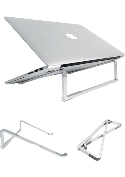 Verimly Ultra Hafif Katlanabilir Laptop Standı Yükseltici Stand Tüm Modellerle Uyumlu Metal