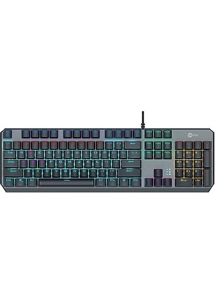 GK301 USB Kablolu Makro Tuşlu Blue Switch Rgb LED Aydınlatmalı Gaming Mekanik Türkçe Q Klavye Metalik Gri fiyatları