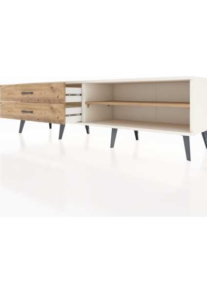 Hyperion Tv Ünitesi Tek Raflı 2 Çekmeceli 176X44X51 Aytaşı-Çam/çam fırsatları