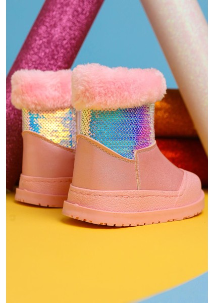 Eleen Pembe Pullu Içi Kürklü Bebe Bot fırsatları