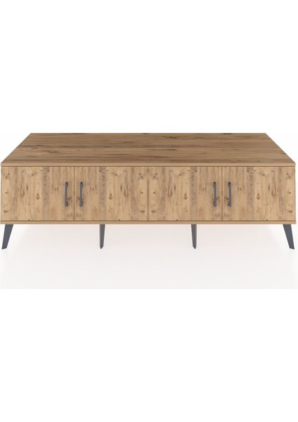 Kronos Tv Ünitesi 2 Raflı 4 Kapaklı 176X59X51 Çam-Çam/antrasit