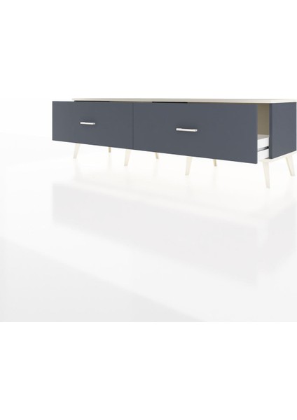 Hyperion Tv Ünitesi 2 Çekmeceli 176X44X51 Antrasit-Aytaşı/antrasit modelleri