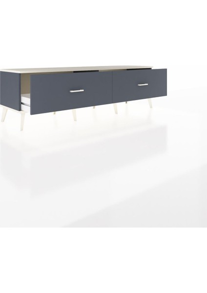 Hyperion Tv Ünitesi 2 Çekmeceli 176X44X51 Antrasit-Aytaşı/antrasit indirimleri