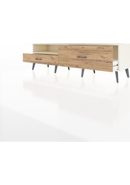 Hyperion Tv Ünitesi Tek Raflı 2 Çekmeceli 176X44X51 Aytaşı-Aytaşı/çam modelleri