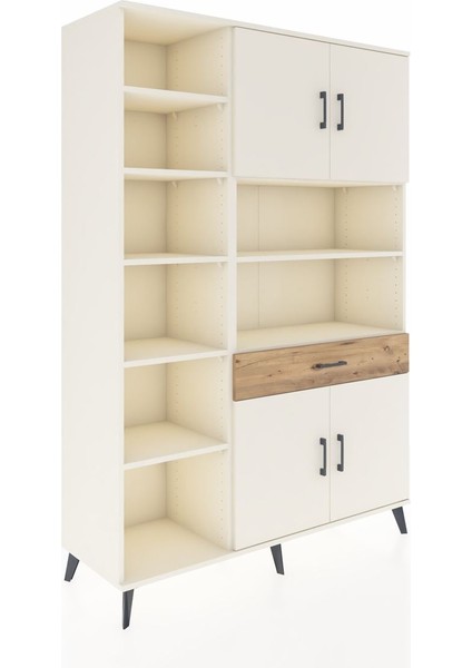 Hyperion Dolap 10 Raflı Tek Çekmeceli 4 Kapaklı 132X44X195 Aytaşı-Aytaşı/çam fiyatları