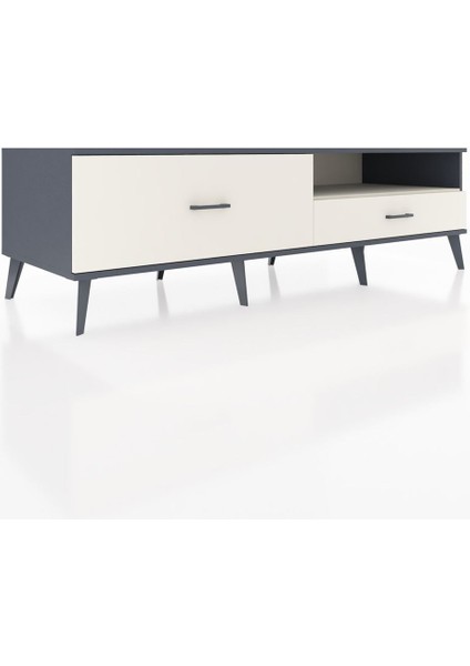 Kronos Tv Ünitesi Tek Raflı 2 Çekmeceli 176X59X51 Antrasit-Aytaşı/aytaşı fiyatları