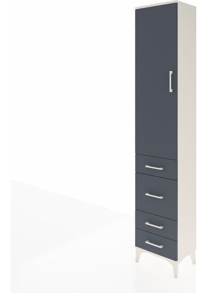 Arges Dolap 3 Raflı 4 Çekmeceli Tek Kapaklı 44X30X221 Aytaşı-Antrasit modelleri