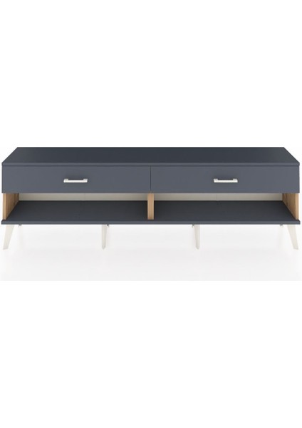 Arges Tv Ünitesi 2 Çekmeceli 176X30X51 Çam-Antrasit/antrasit