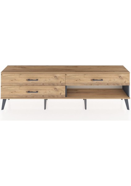 Arges Tv Ünitesi 3 Çekmeceli 176X30X51 Antrasit-Çam/çam