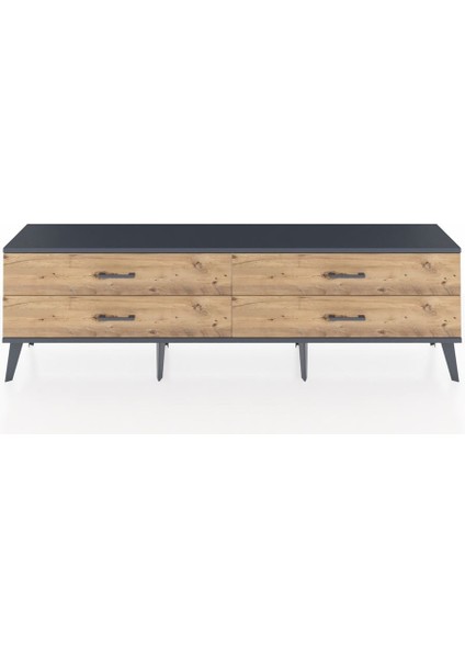 Arges Tv Ünitesi 4 Çekmeceli 176X30X51 Aytaşı-Antrasit/çam