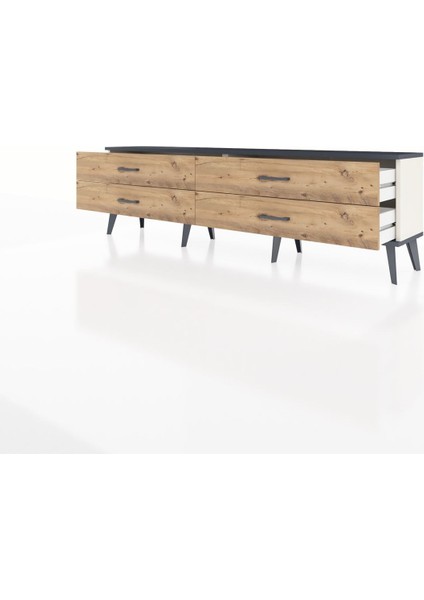 Arges Tv Ünitesi 4 Çekmeceli 176X30X51 Aytaşı-Antrasit/çam modelleri