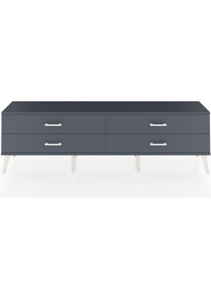 Arges Tv Ünitesi 4 Çekmeceli 176X30X51 Çam-Antrasit/antrasit