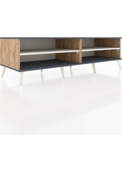 Kronos Tv Ünitesi 2 Raflı 176X59X51 Çam-Antrasit/aytaşı fiyatları