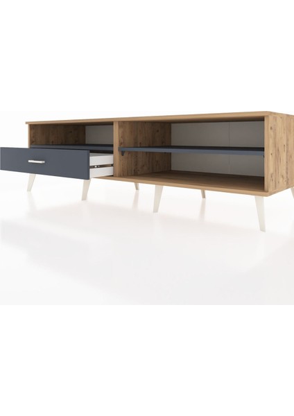 Kronos Tv Ünitesi 2 Raflı Tek Çekmeceli 176X59X51 Çam-Antrasit/antrasit fırsatları