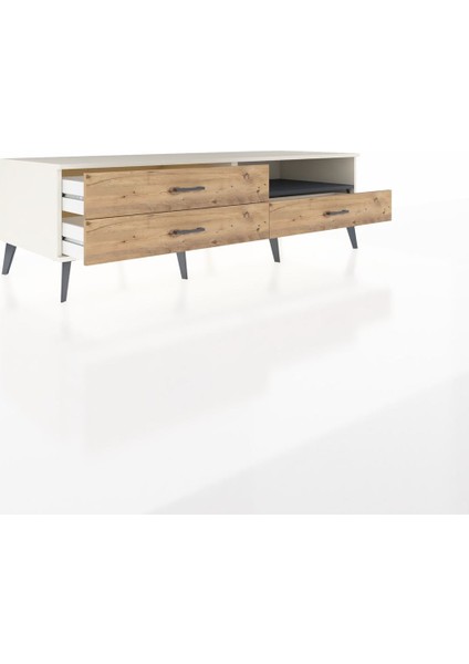Kronos Tv Ünitesi Tek Raflı 3 Çekmeceli 176X59X51 Aytaşı-Antrasit/çam indirimleri