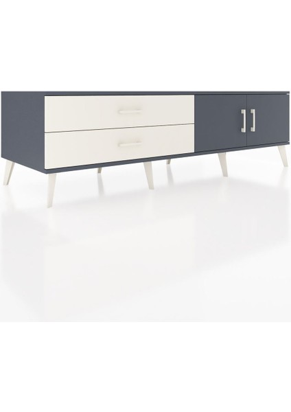 Kronos Tv Ünitesi Tek Raflı 2 Çekmeceli 2 Kapaklı 176X59X51 Antrasit-Antrasit/aytaşı fiyatları