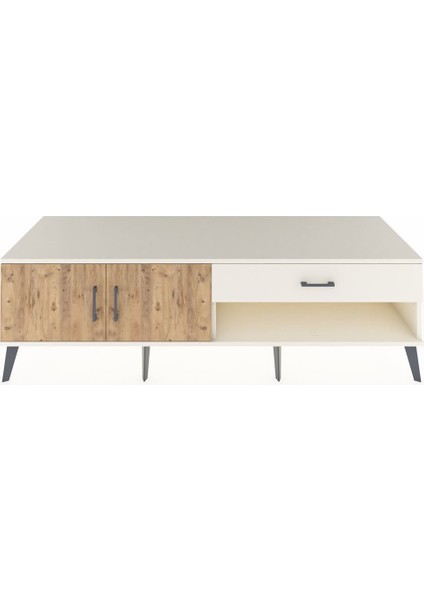 Kronos Tv Ünitesi Tek Raflı Tek Çekmeceli 2 Kapaklı 176X59X51 Aytaşı-Çam/aytaşı