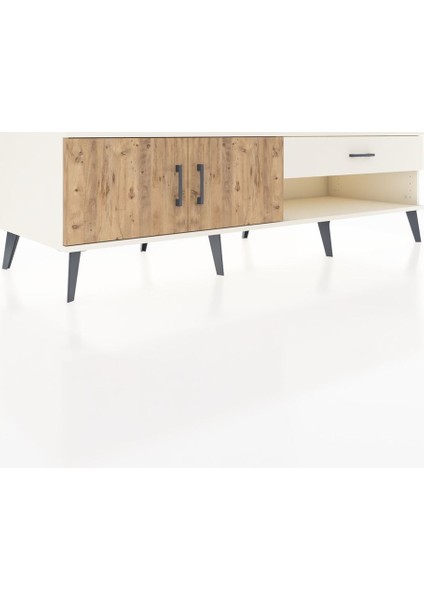 Kronos Tv Ünitesi Tek Raflı Tek Çekmeceli 2 Kapaklı 176X59X51 Aytaşı-Çam/aytaşı fiyatları