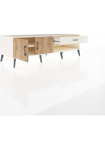 Kronos Tv Ünitesi Tek Raflı Tek Çekmeceli 2 Kapaklı 176X59X51 Aytaşı-Çam/aytaşı indirimleri