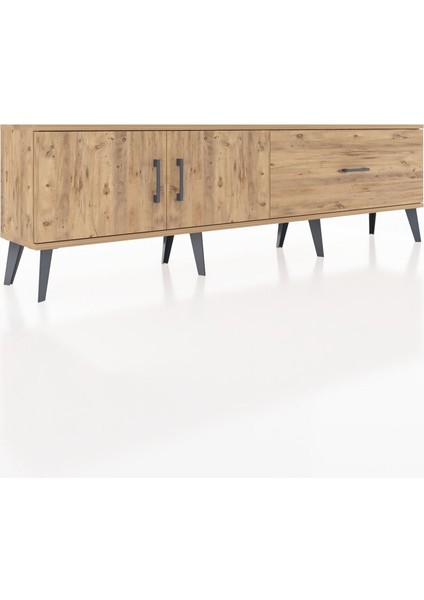 Arges Tv Ünitesi Tek Raflı Tek Çekmeceli 2 Kapaklı 176X30X51 Çam-Çam/çam fiyatları