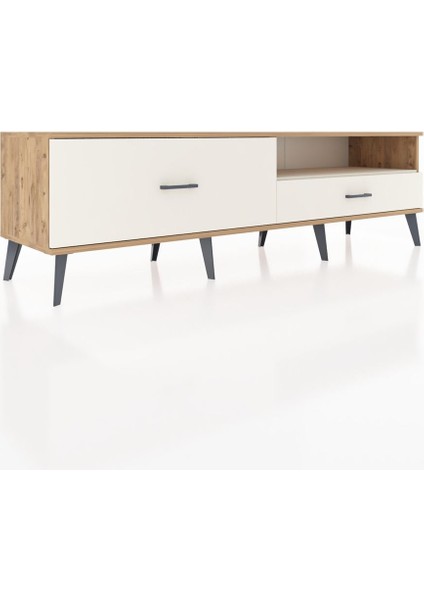 Hyperion Tv Ünitesi Tek Raflı 2 Çekmeceli 176X44X51 Çam-Aytaşı/aytaşı fiyatları