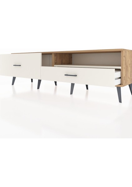 Hyperion Tv Ünitesi Tek Raflı 2 Çekmeceli 176X44X51 Çam-Aytaşı/aytaşı fırsatları