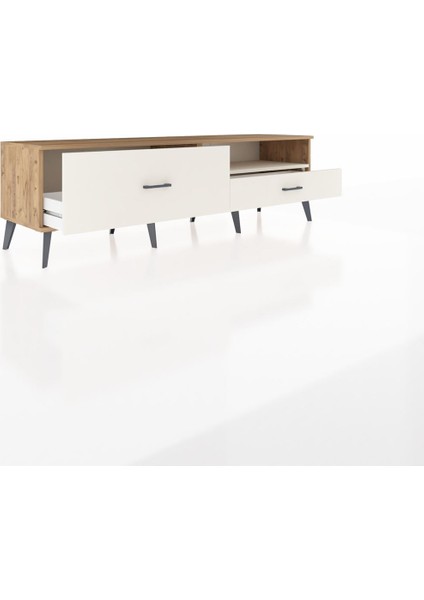 Hyperion Tv Ünitesi Tek Raflı 2 Çekmeceli 176X44X51 Çam-Aytaşı/aytaşı indirimleri