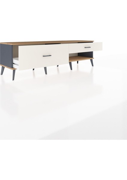 Hyperion Tv Ünitesi 2 Çekmeceli 176X44X51 Antrasit-Çam/aytaşı indirimleri