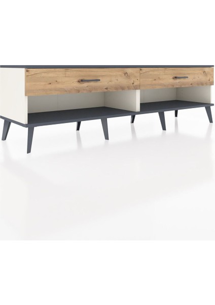 Hyperion Tv Ünitesi 2 Çekmeceli 176X44X51 Aytaşı-Antrasit/çam fiyatları