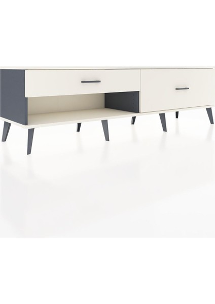 Hyperion Tv Ünitesi 2 Çekmeceli 176X44X51 Antrasit-Aytaşı/aytaşı fiyatları