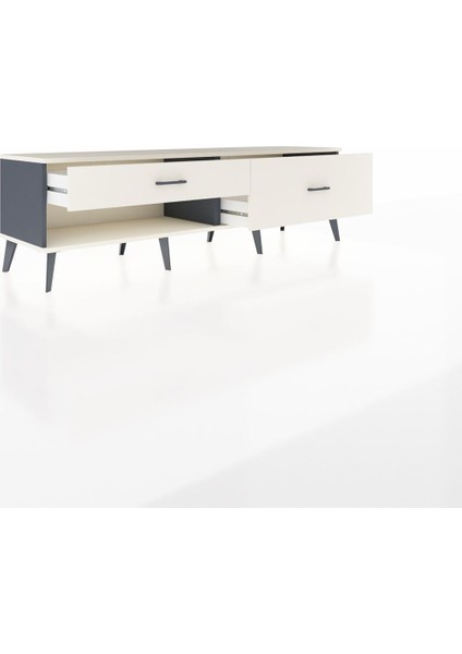Hyperion Tv Ünitesi 2 Çekmeceli 176X44X51 Antrasit-Aytaşı/aytaşı indirimleri