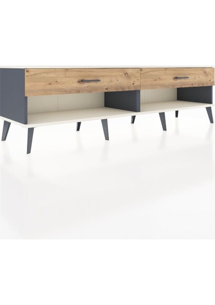 Hyperion Tv Ünitesi 2 Çekmeceli 176X44X51 Antrasit-Aytaşı/çam fiyatları