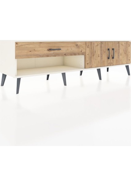 Hyperion Tv Ünitesi Tek Raflı Tek Çekmeceli 2 Kapaklı 176X44X51 Aytaşı-Çam/çam fiyatları