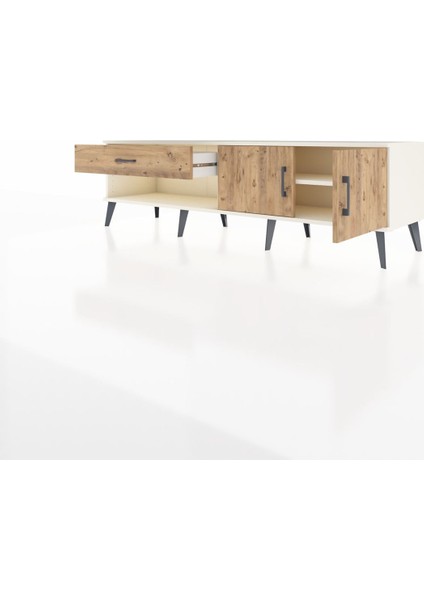 Hyperion Tv Ünitesi Tek Raflı Tek Çekmeceli 2 Kapaklı 176X44X51 Aytaşı-Çam/çam modelleri