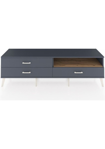 Hyperion Tv Ünitesi Tek Raflı 3 Çekmeceli 176X44X51 Antrasit-Çam/antrasit