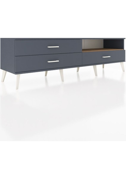 Hyperion Tv Ünitesi Tek Raflı 3 Çekmeceli 176X44X51 Antrasit-Çam/antrasit fiyatları