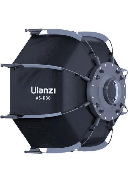 AS-D30 30CM Mini Bowens Montajlı ve Izgaralı Sekizgen Softbox