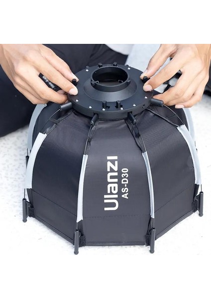 AS-D30 30CM Mini Bowens Montajlı ve Izgaralı Sekizgen Softbox fırsatları