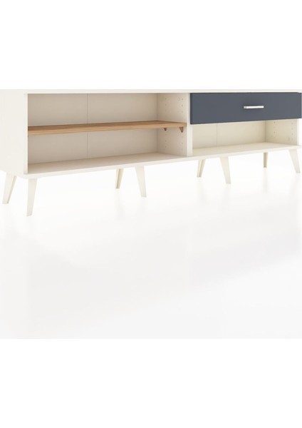 Arges Tv Ünitesi Tek Raflı Tek Çekmeceli 176X30X51 Aytaşı-Çam/antrasit fiyatları