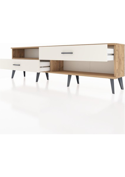 Arges Tv Ünitesi Tek Raflı 2 Çekmeceli 176X30X51 Çam-Çam/aytaşı fırsatları