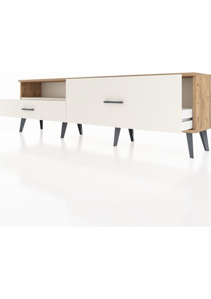 Arges Tv Ünitesi Tek Raflı 2 Çekmeceli 176X30X51 Çam-Aytaşı/aytaşı fırsatları