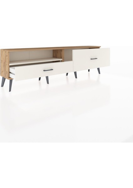 Arges Tv Ünitesi Tek Raflı 2 Çekmeceli 176X30X51 Çam-Aytaşı/aytaşı indirimleri