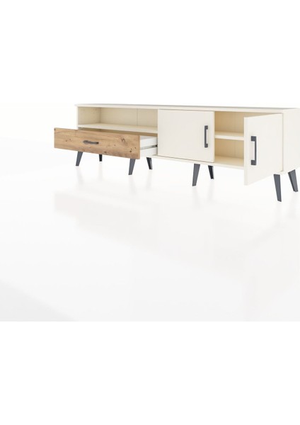 Arges Tv Ünitesi 2 Raflı Tek Çekmeceli 2 Kapaklı 176X30X51 Aytaşı-Aytaşı/çam modelleri