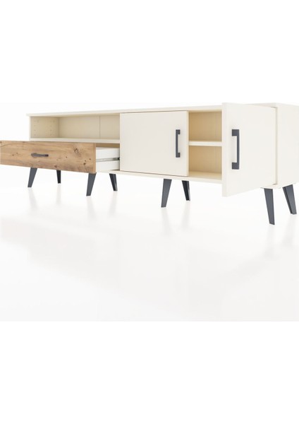 Arges Tv Ünitesi 2 Raflı Tek Çekmeceli 2 Kapaklı 176X30X51 Aytaşı-Aytaşı/çam fırsatları