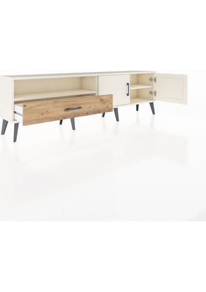 Arges Tv Ünitesi 2 Raflı Tek Çekmeceli 2 Kapaklı 176X30X51 Aytaşı-Aytaşı/çam indirimleri